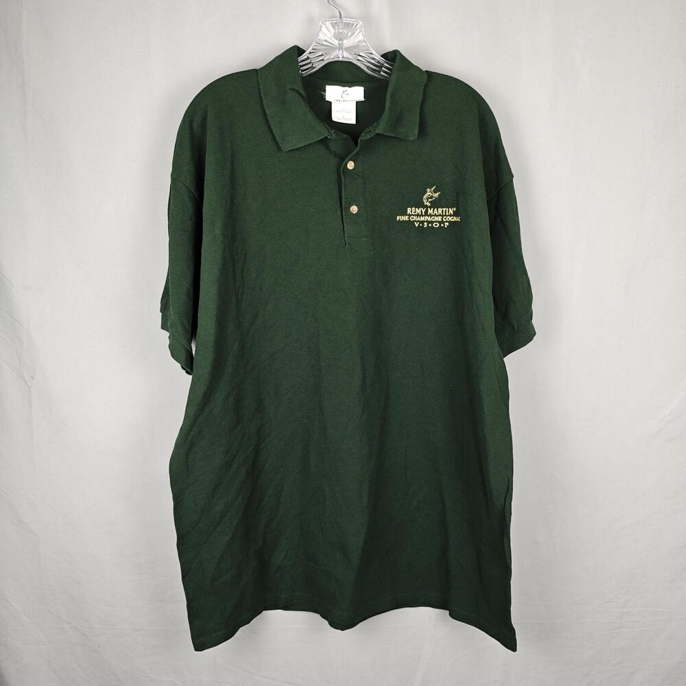 Remy Martin Polo Shirt Mens XL Green Fine Champagne Cognac Logo Preshrunk VSOP